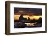 Grey Cloud Tide Sunset-Nish Nalbandian-Framed Art Print