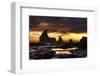 Grey Cloud Tide Sunset-Nish Nalbandian-Framed Art Print