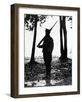 Grey Dawn on the Battlefield, British Cavalry, Belgian Frontier, First World War, 1914-null-Framed Giclee Print