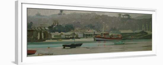 Grey Day, Fisherman's Quay-Jennifer Wright-Framed Premium Giclee Print