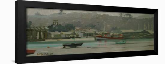 Grey Day, Fisherman's Quay-Jennifer Wright-Framed Giclee Print