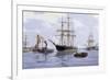 Grey Day on the Thames, 2009-James Brereton-Framed Giclee Print