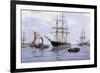 Grey Day on the Thames, 2009-James Brereton-Framed Giclee Print