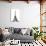 Grey Eiffel Triangles-OnRei-Art Print displayed on a wall