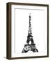 Grey Eiffel Triangles-OnRei-Framed Art Print