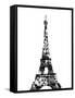 Grey Eiffel Triangles-OnRei-Framed Stretched Canvas