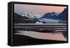 Grey Glacier and Grey Lake at sunset, Torres del Paine National Park, Chile-Panoramic Images-Framed Stretched Canvas