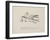 Grey Gull, Carrying Owl and Carpet Bag From a Collection Of Poems and Songs by Edward Lear-Edward Lear-Framed Giclee Print