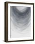 Grey Half Moon II-null-Framed Art Print