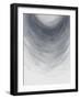 Grey Half Moon II-null-Framed Art Print