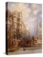 Grey Horse Inn', Quayside, Newcastle Upon Tyne, C.1830-35-George Balmer-Stretched Canvas