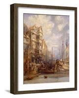 Grey Horse Inn', Quayside, Newcastle Upon Tyne, C.1830-35-George Balmer-Framed Giclee Print