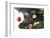 Grey Kitten with Christmas Decorations under a Christmas Tree-Mark Taylor-Framed Photographic Print