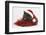 Grey Kitten with Red Tinsel and Wearing a Father Christmas Hat-Mark Taylor-Framed Photographic Print