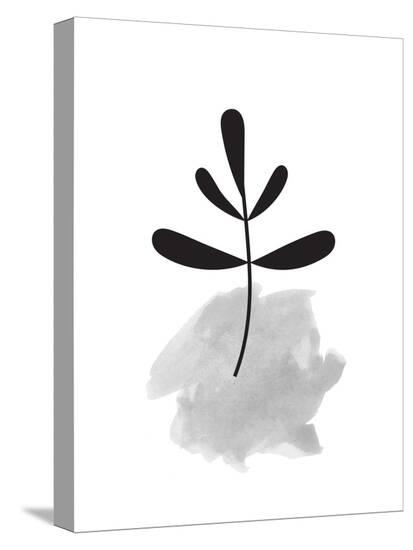 Grey Leaf--Stretched Canvas