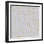 Grey Linen Golden Matchstick Confetti-Tina Lavoie-Framed Giclee Print