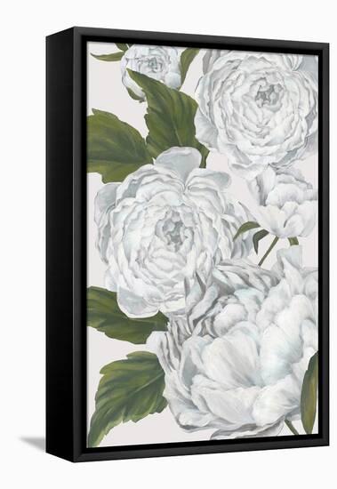 Grey Peony II-Eva Watts-Framed Stretched Canvas