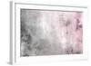 Grey Pink Gradient - Vintage Background Texture-one AND only-Framed Art Print