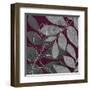 Grey Purple Leaves 2-Kristin Emery-Framed Art Print