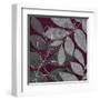 Grey Purple Leaves 2-Kristin Emery-Framed Art Print