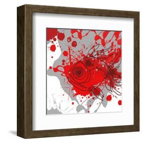 Grey-Red Fish-Irena Orlov-Framed Art Print