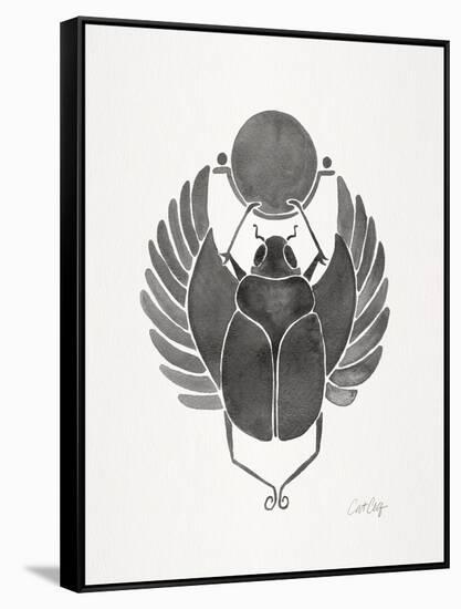 Grey Scarab-Cat Coquillette-Framed Stretched Canvas