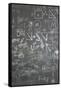 Grey School Chalkboard with Many Different Formuls, Signs and Counts Vertical-Paha_L-Framed Stretched Canvas