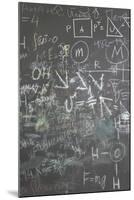 Grey School Chalkboard with Many Different Formuls, Signs and Counts Vertical-Paha_L-Mounted Art Print