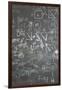 Grey School Chalkboard with Many Different Formuls, Signs and Counts Vertical-Paha_L-Framed Art Print