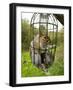 Grey Squirrel Trapped Inside a Squirrel Proof Bird Feeder-null-Framed Photographic Print