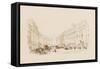 Grey Street, Newcastle-George Finlay Robinson-Framed Stretched Canvas