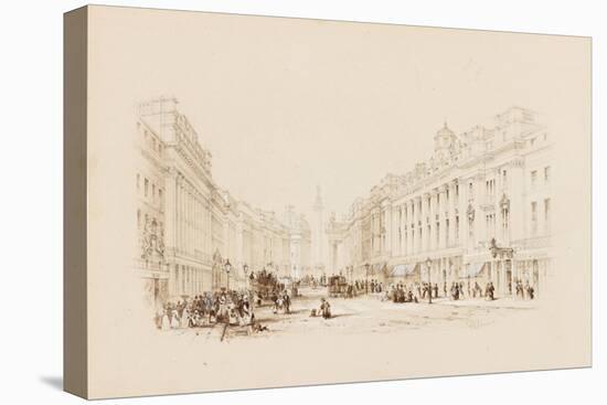 Grey Street, Newcastle-George Finlay Robinson-Stretched Canvas