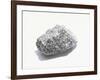 Grey Textured Stone on White Background-null-Framed Photographic Print