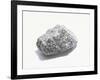 Grey Textured Stone on White Background-null-Framed Photographic Print