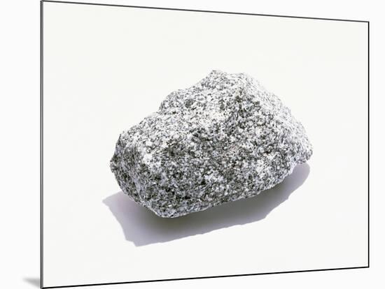 Grey Textured Stone on White Background-null-Mounted Photographic Print