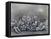Grey Tube Shelter-Henry Moore-Framed Stretched Canvas