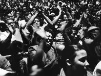 Actress Elizabeth Taylor in Crowd with Eddie Fisher-Grey Villet-Stretched Canvas