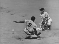 Yankee Phil Rizzuto Waiting to Catch the Ball During the American League Pennant Race-Grey Villet-Premium Photographic Print