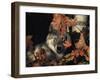 Grey Wolf Portrait with Autumn Leaves, USA-Lynn M. Stone-Framed Premium Photographic Print