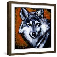 Grey Wolf-null-Framed Art Print