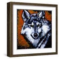 Grey Wolf-null-Framed Art Print