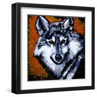 Grey Wolf-null-Framed Art Print