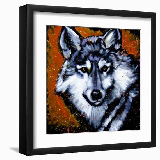 Grey Wolf-null-Framed Art Print