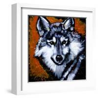 Grey Wolf-null-Framed Art Print