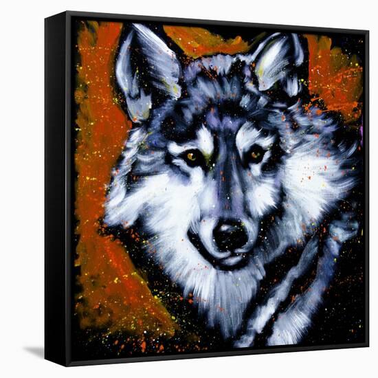 Grey Wolf-null-Framed Stretched Canvas