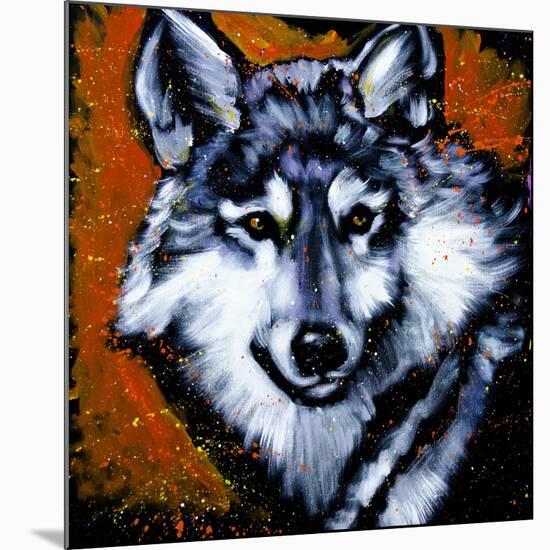 Grey Wolf-null-Mounted Art Print