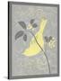 Grey & Yellow Bird I-Gwendolyn Babbitt-Stretched Canvas