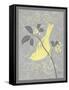 Grey & Yellow Bird I-Gwendolyn Babbitt-Framed Stretched Canvas