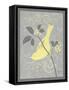 Grey & Yellow Bird I-Gwendolyn Babbitt-Framed Stretched Canvas