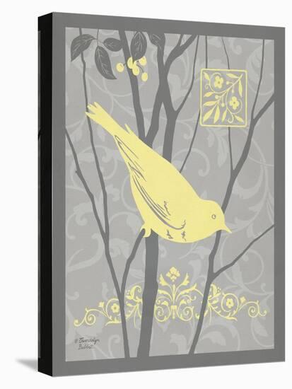 Grey & Yellow Bird II-Gwendolyn Babbitt-Stretched Canvas